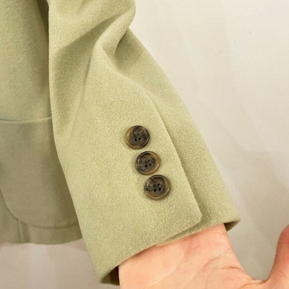 EUC Vtg Ann Taylor Wool Angora Blazer Light Green 8, M - Picture 5 of 7
